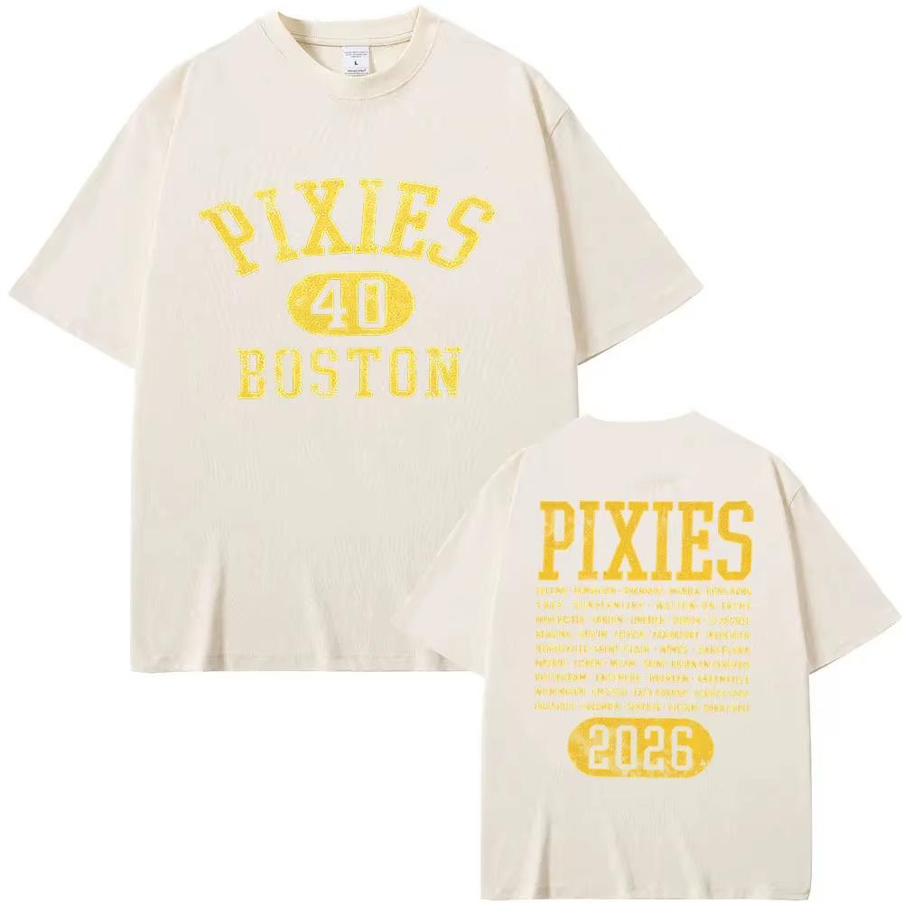 Pixies T-shirt in Cotone Stardust 2026 Nuovo Tour Mondiale Abbigliamento Quotidiano Magliette con Stampa Grafica Streetwear Uomo Donna Top Vintage