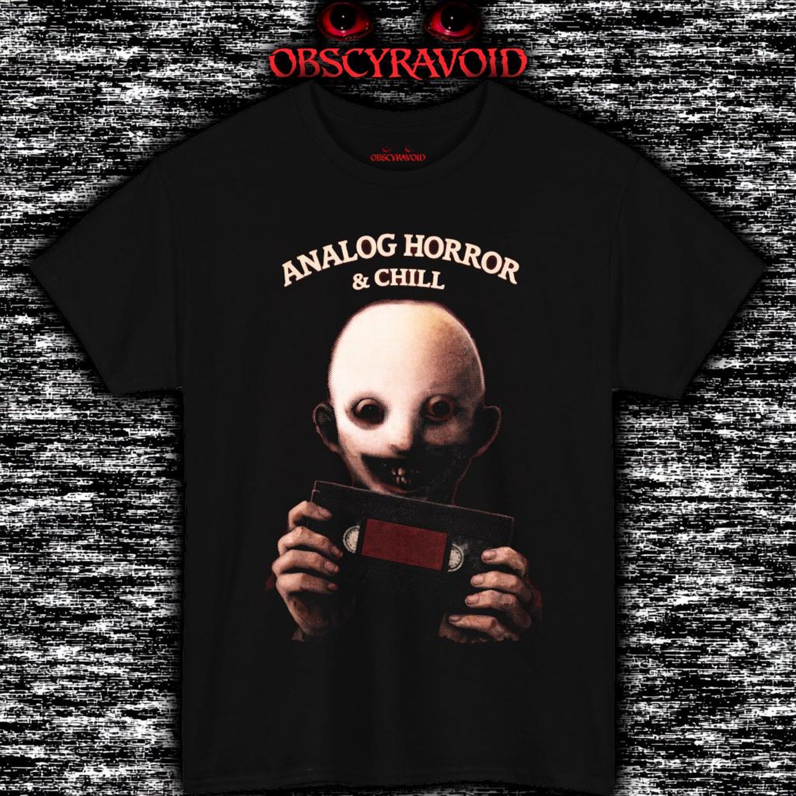 Analog Horror & Chill T-Shirt Creepy VHS Graphic Tee, Weirdcore Shirt 3XL