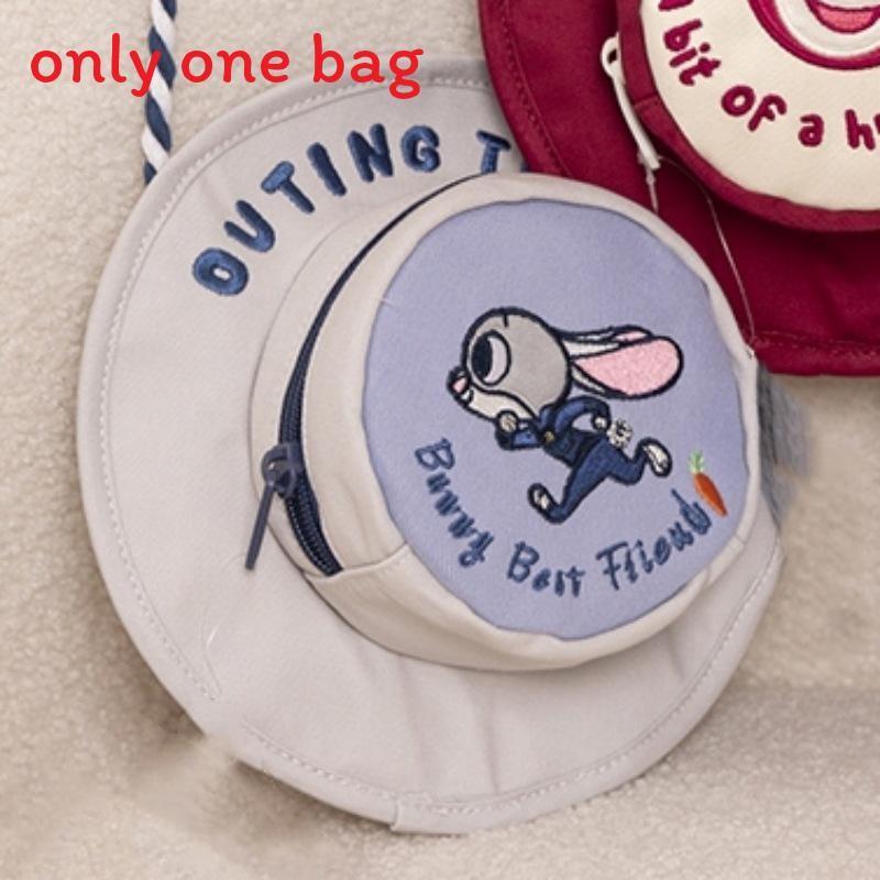 Canvas Sun Cute Hat Crossbody Bag With Lotso Nick Embroidery Design