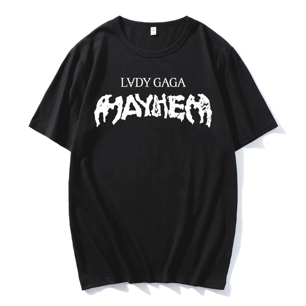 

Lady Gaga MAYHEM Классическая футболка с логотипом Хип-хоп Стирка Короткий рукав Уличная футболка Ретро Хлопок Мужчины Женщины Топ Стритвир Летняя футболка S разноцветный