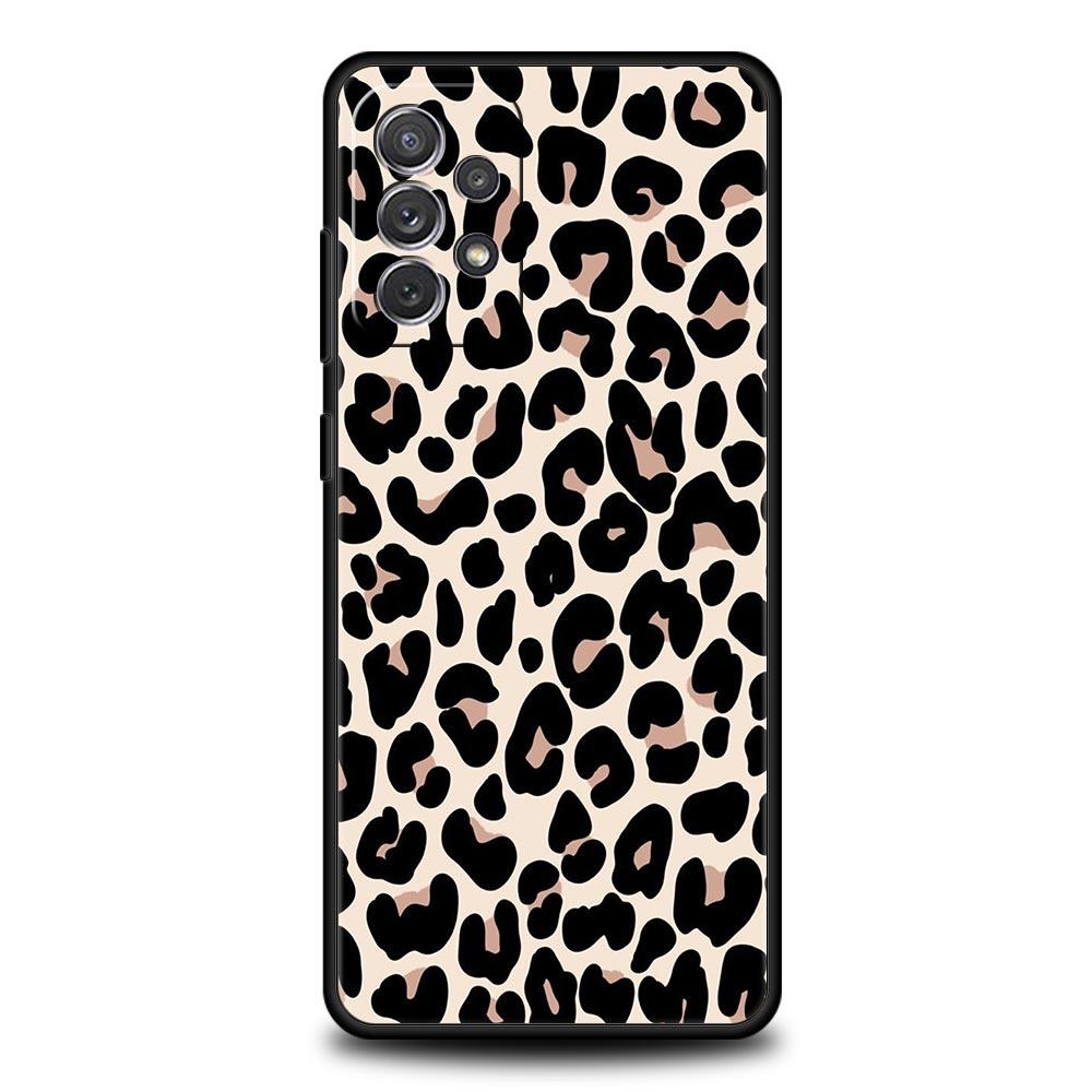 

Sexy Trendy Leopard Print Phone Case for Samsung A17 A13 A15 A25 A35 A51 A55 A71 A21S A11 A31 A41 A23 A53 A73 5G A03S A05s Cover Samsung A73 5G
