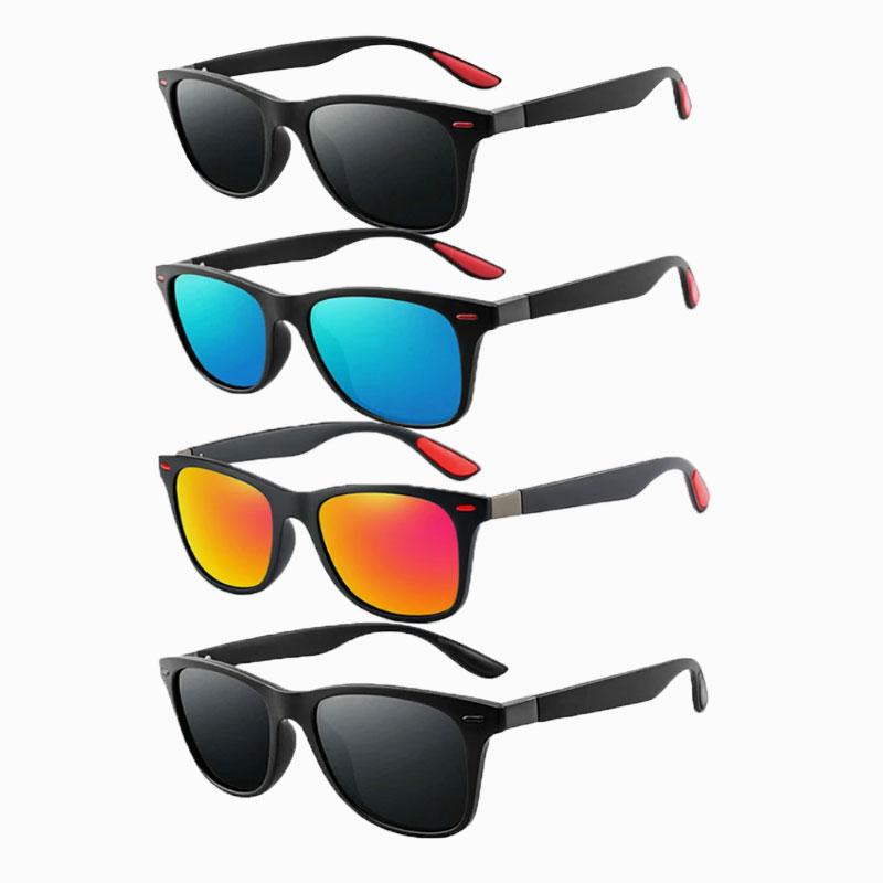 4pcs Retro Sun Glasses Men Women Vintage Sports Shades Fashion Brand Design Unisex Driver's Sunglasses Oculos De Sol