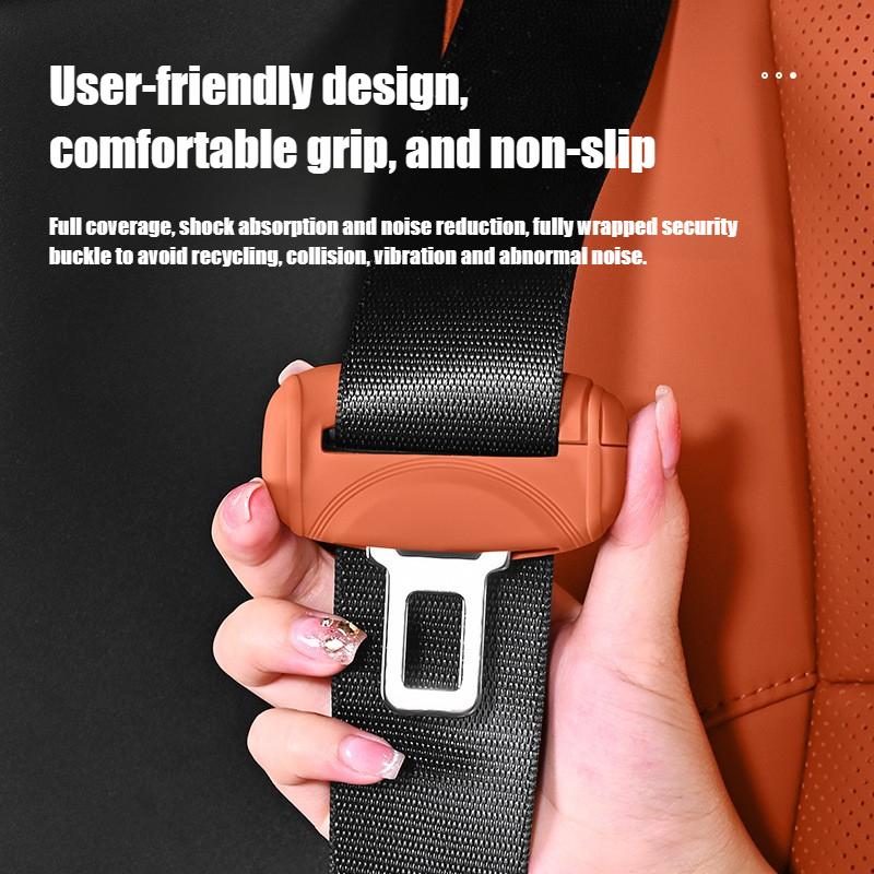 Car Safety Seat Belt Anti-Scratch Cover Silicone Button protective case Universal Car Seat Belt Socket Protective Cover