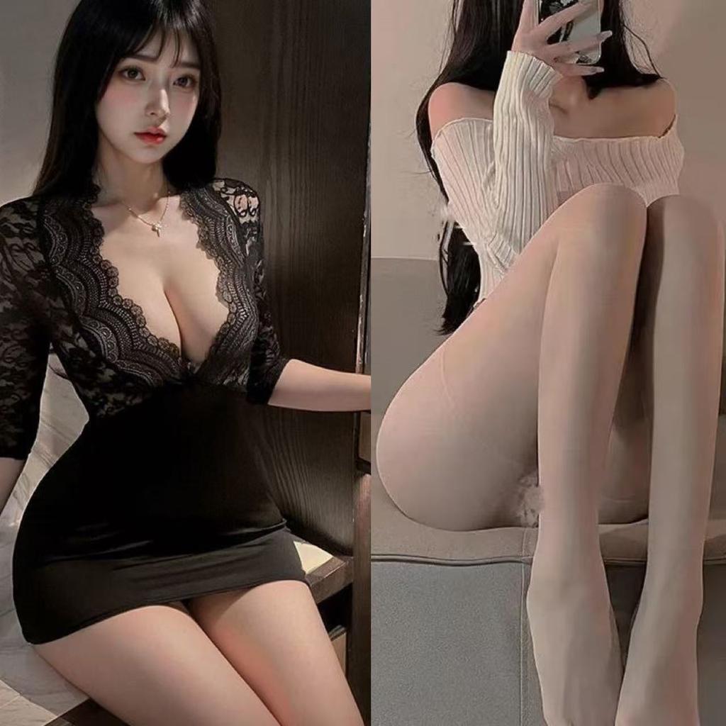 Sexy Lace Purple Hip Skirt Gathering Erotic Underwear Secretary OL Playing Suit No Temptation Robe