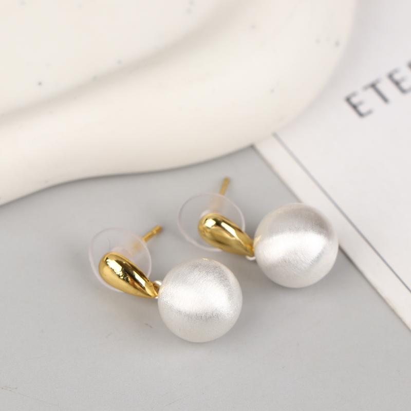 

Sparkly Zircon Round Ball Earrings For Women Wedding Bridal Accessories Party Ear Jewelry Gift