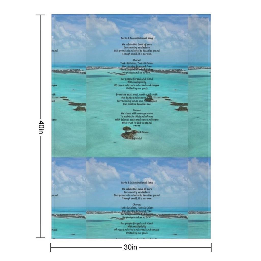Turks & Caicos National Song Throw Blanket Sleeping Bag Fashion Sofas heavy to sleep christmas decoration Blankets