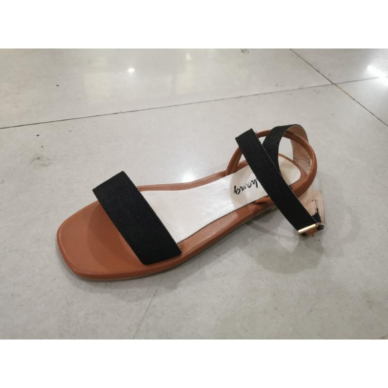Large Size Women Ankle Wrap Ladies Outside Buckle Sandals