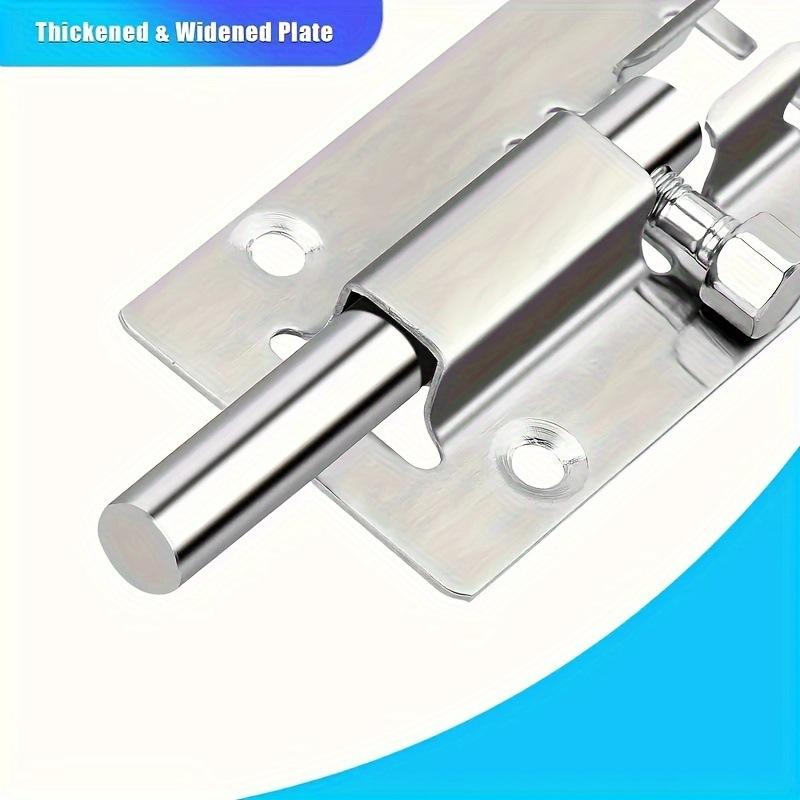Stainless Steel Door Bolt Latch, Thickened Surface Mount Slide Latch Lock for Window,Cabinet, Security Gate, Wooden Door, 10pcs with Screws Included