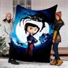 Coraline printed throw blanket—soft,warm;versatile blanket for all seasons—perfect as &air-conditioning throw,nap blanket