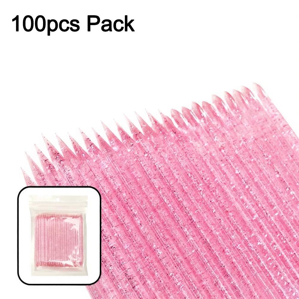 100pcs Pack 75/95mm Length Nail Cuticle Pusher Dual-ended Nail Dotting Tool Beauty Care