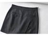 Summer 2024 High-Waist A-Line Midi Skirt with Slit - Women's Slimming, Anti-Exposure Bodycon Design