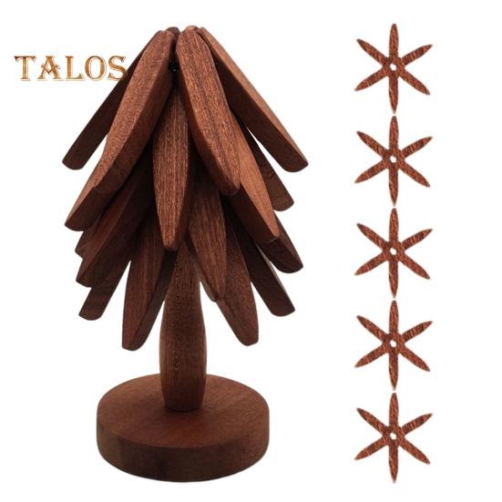 

Набор из 5 деревянных подставок для горячих блюд, подставки в форме дерева с подставкой, многофункциональные чашки, миски, тарелки, чайники, подставка для столовой