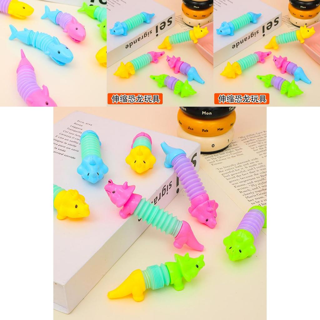 Dinosaur Shark Stretching Tube Toy With Stress Relief Animal For Kids