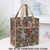 New Thickened Floral Print Lunch Bag Thermal Waterproof Insulation Bag Large Capacity Portable Handbag