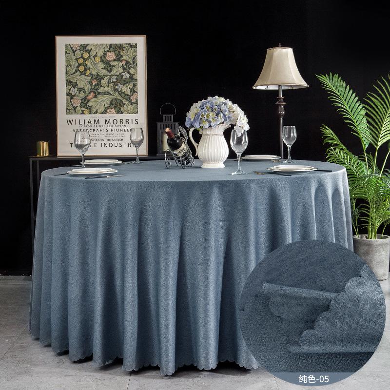 Hotel Round Tablecloth Fabric Restaurant Tablecloth Hotel Banquet Large Round Table Tablecloth Household Round Table Tablecloth