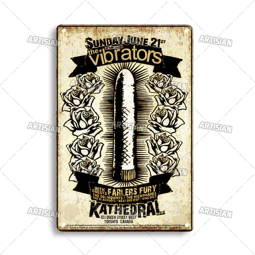 ARTISIAN Classic Rock Music Metal Tin Sign Home Bar Wall Decorative Weathered Metal Plaque Cafe Metal Sign Art Industrial Decor