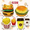 Jumbo Squishy Hamburger Set of 6 Fluffy Honey Interior Big Squishy Squishy