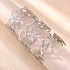 Hollow Flower Cuff Bangles Stainless Steel For Women Beautiful Fish Tail Broad Surface Bracelet Summer Waterproof Jewelry Gifts
