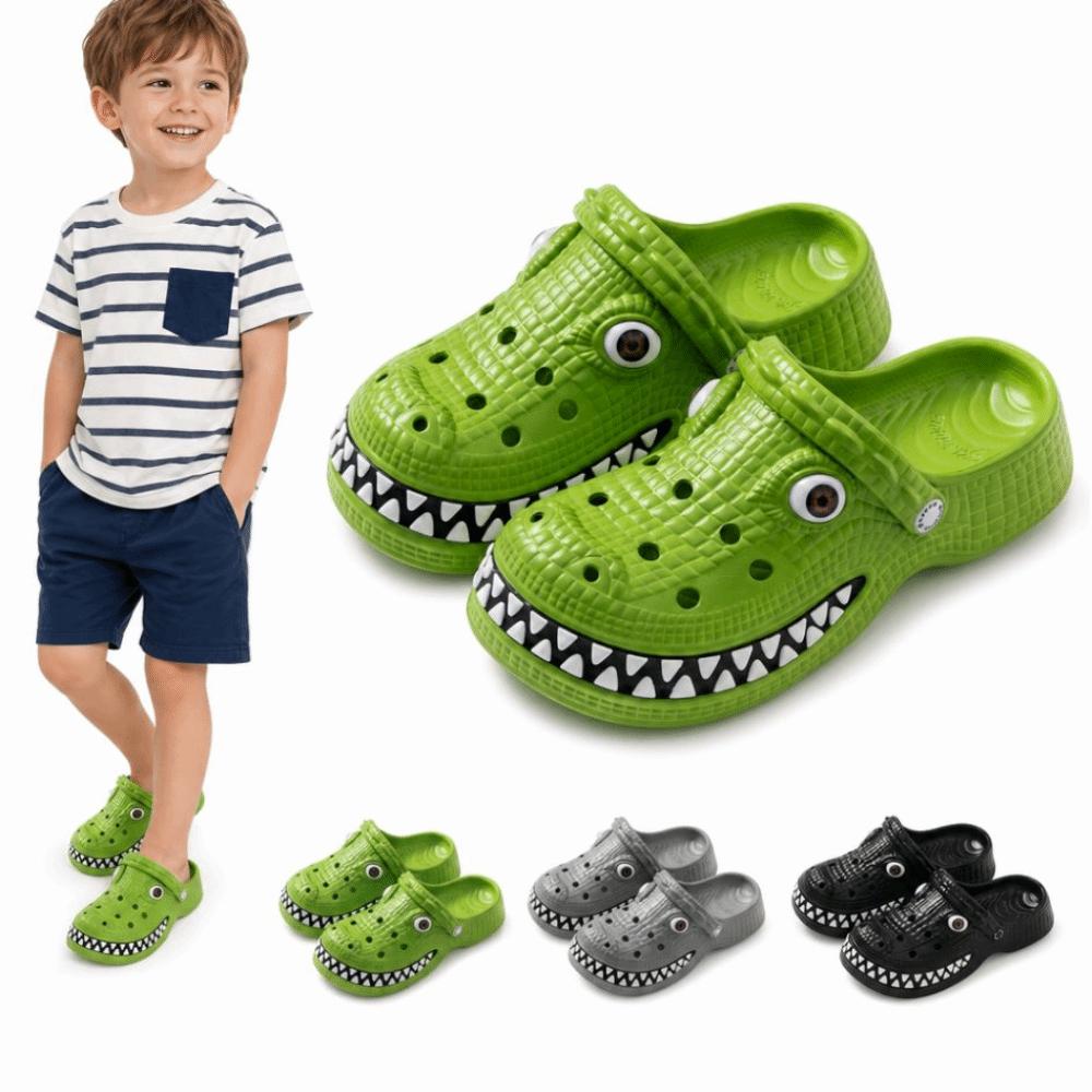 Breathable Children's Sandals Crocodile Shape Beach Slippers Kids Slippers For Boys Aged 4-7