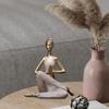 Yoga Statues Figurines Resin Crafts Ornament Yoga Girl Statue Yoga Sculpture for Desk Living Room Office Yoga Studio Shelf