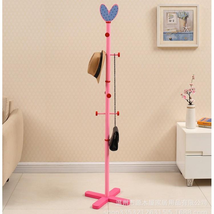 

Вешалка из массива дерева напольная для спальни вешалка для одежды мультяшная розовая милая бытовая вешалка детская напольная