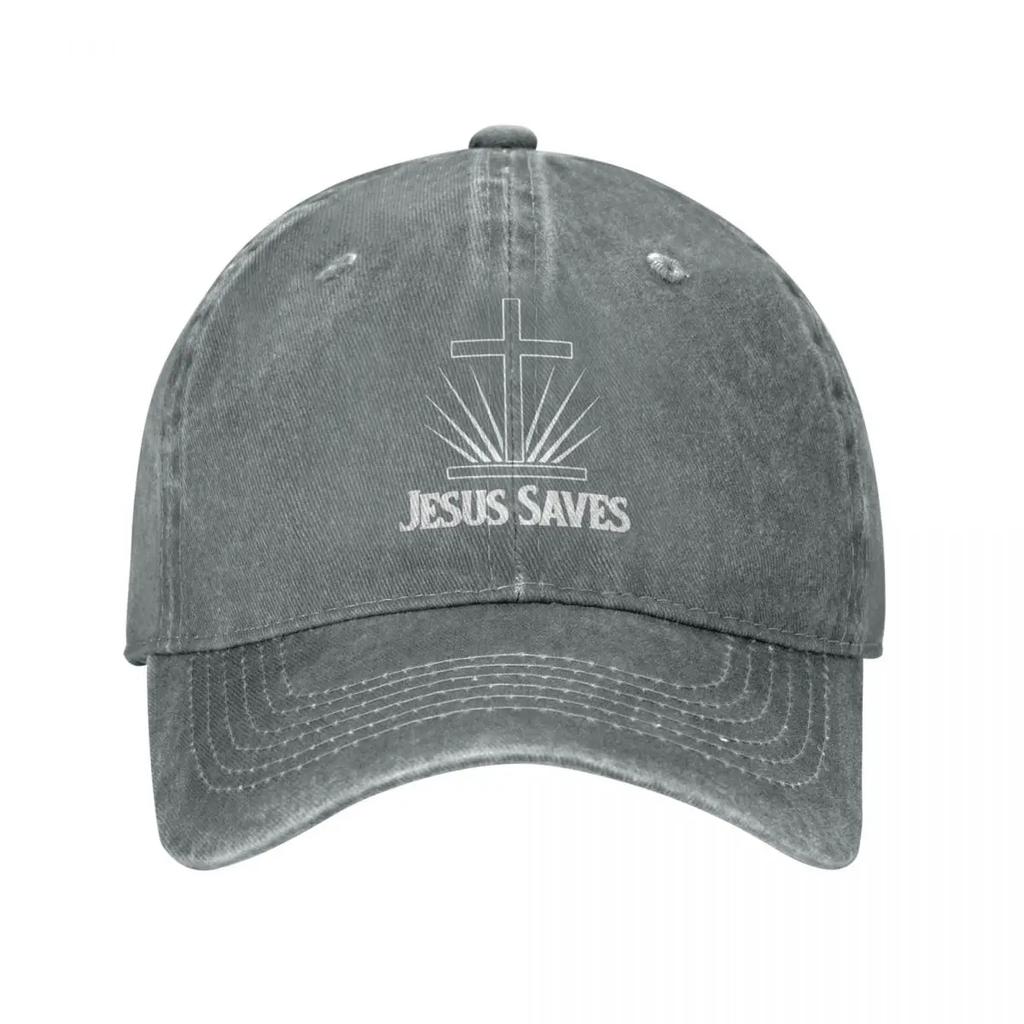 Vintage Washed Cotton Jesus Saves Christian Bible Design Baseball Cap Adult Unisex Baseball Hat Snapback Casquette