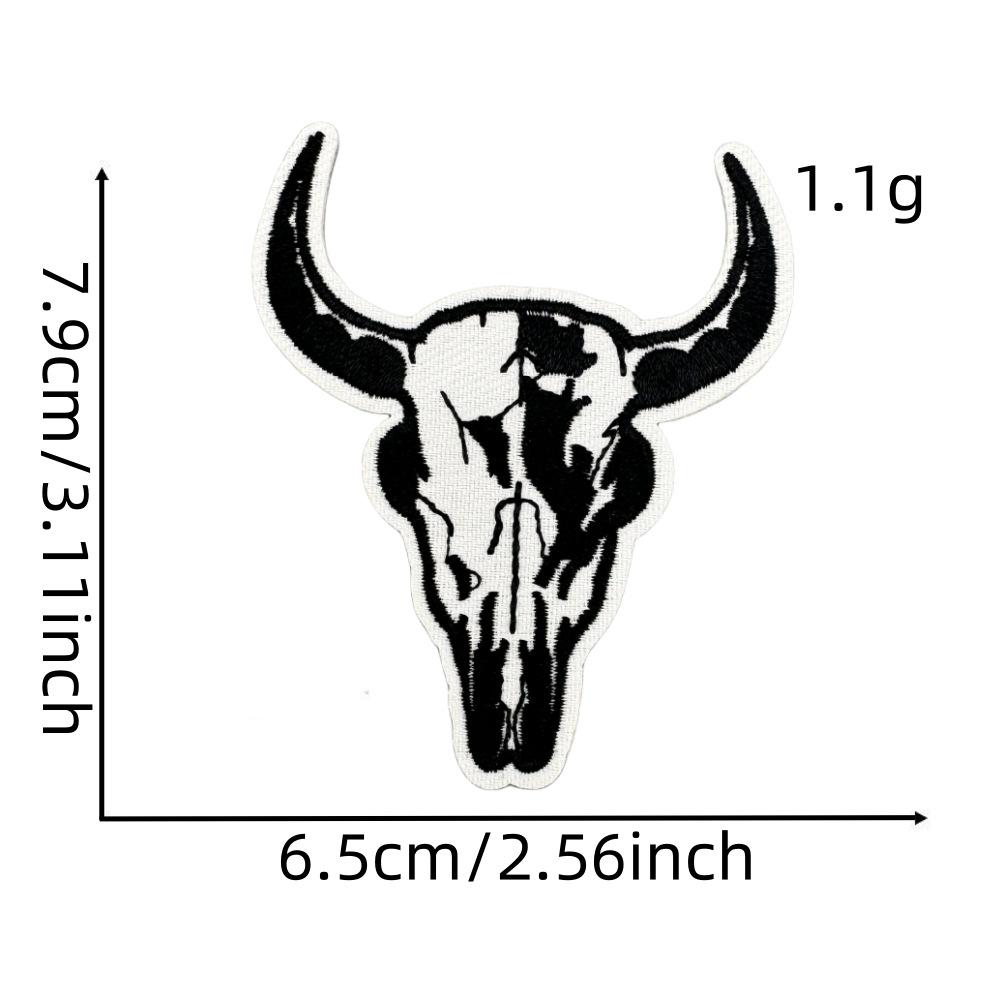 Western Cartoon Boy Denim Iron-On Embroidery Patches for Jackets and Clothing Decor