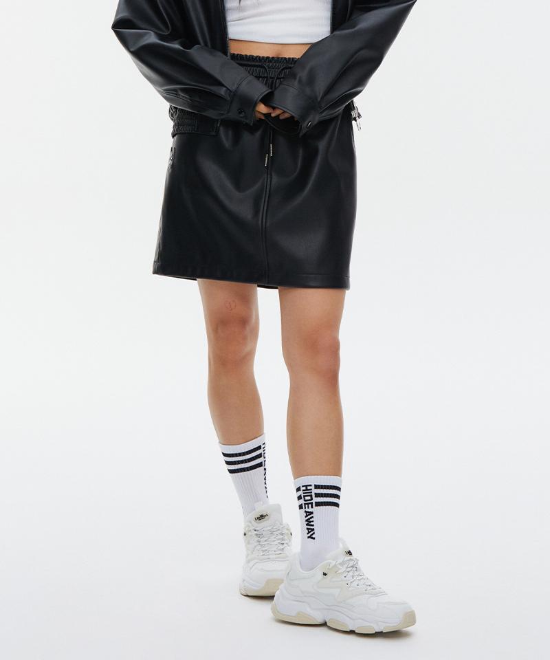 LIFEWORK Women'S) Leather Mini Skirt