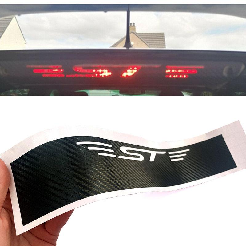

1pcs diy Carbon Fiber Brake Light Stickers Adhesive Graphic For Ford ST