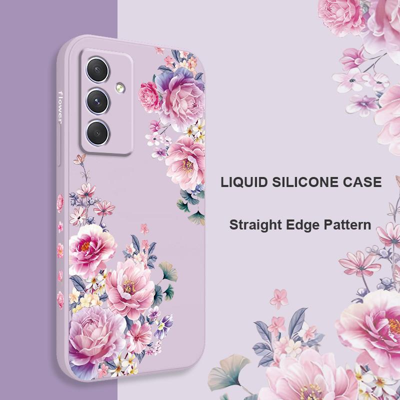 Satin Brocade Phone Case For Samsung Galaxy A17 A56 A36 A26 A16 A54 A34 A24 A14 A55 A35 A25 A15 A05 A05S A04S A04E 4G 5G Cover