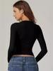 European and American Autumn Long Sleeve Milk Silk Pullover: Round Neck High-Sense Tops for Women