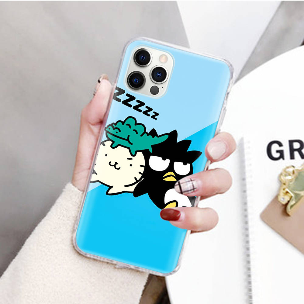 

JZ22 Badtz-maru Прозрачный чехол для Samsung A04 A14 A23 M33 M53 Realme 10 9 C35 C55 VIVO Y02 X80 Infinix Hot 30 Note 11 Tecno Spark 8P Pro Tecno Camon 17P серый