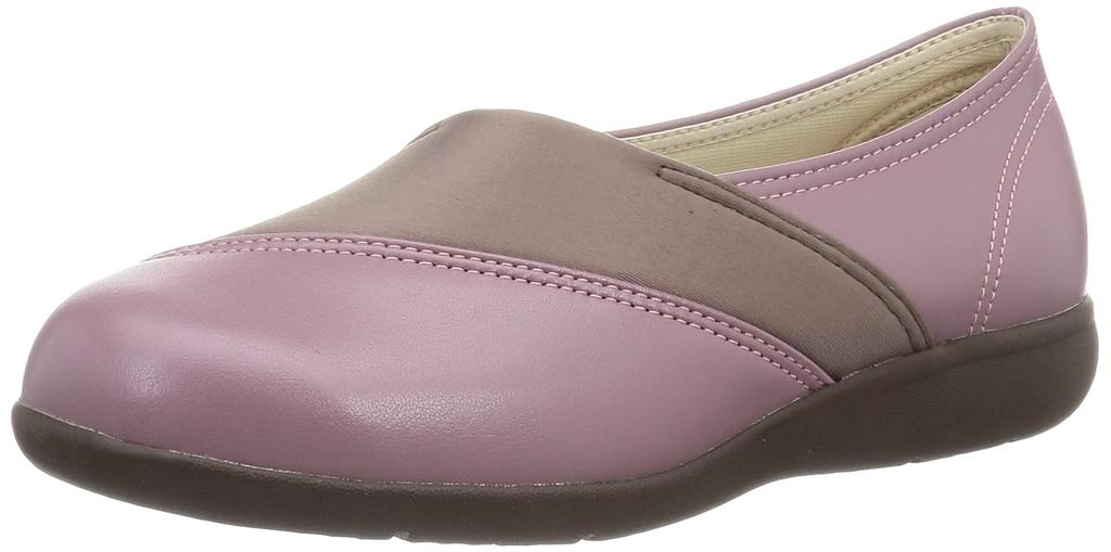 Kaihoshugi KHS-L158 Women's Comfortable Lightweight Flat Shoes, Berry, Size 22.0 cm, 3E