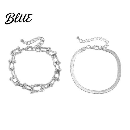 Bracciale in Metallo a Forma di U Braccialetti Rigidi per Donne Punk Osso di Serpente