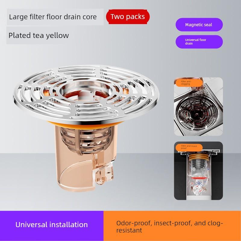 German Quality Floor Drain Deodorizer, Universal for Bathrooms, Internal Core Sealing Cover, Anti-Insect, Anti-Odor Device for Sewer Pipes