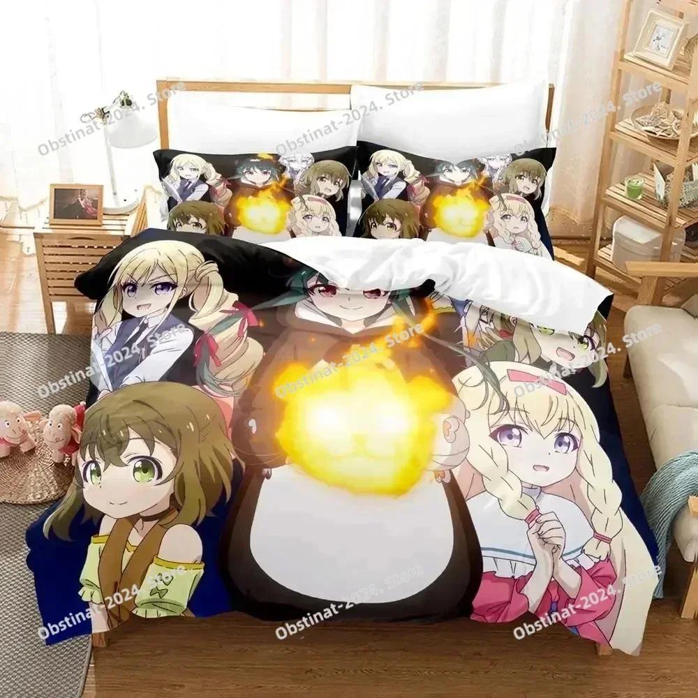 Anime Kuma Kuma Kuma Bear Bedding Set Printed Single Comforter Quilt Bed Cover Duvet Cover Pillow Case 3 Pieces Kids Adult Size
