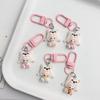 Cute Cartoon Girl Resin Keychain Pendant - Heart Backpack Charm, Holiday Gift for Students & Couples
