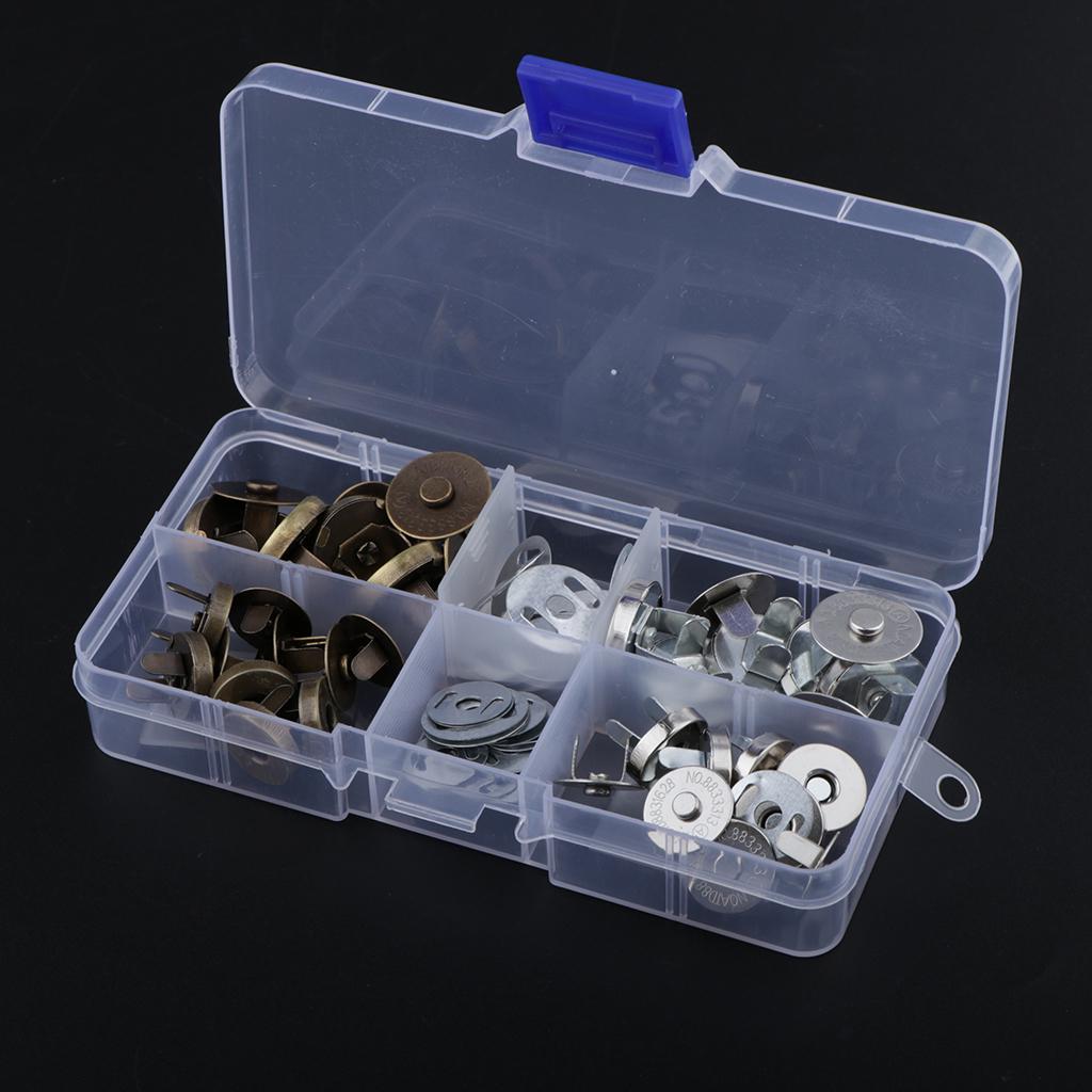20 Sets Magnetic Clasp Snaps Magnet Button Sewing Craft 14/18mm