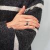 Fashion Copper Color Stainless Steel Rings for Men Black Carbon Fiber Ring Wedding Jewelry Christmas Gift Accessories