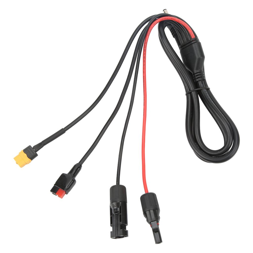 1 To 4 Solar Panel Plug To DC 5.5x2.1mm Adapter Extension Power Cable Solar Panel Charger