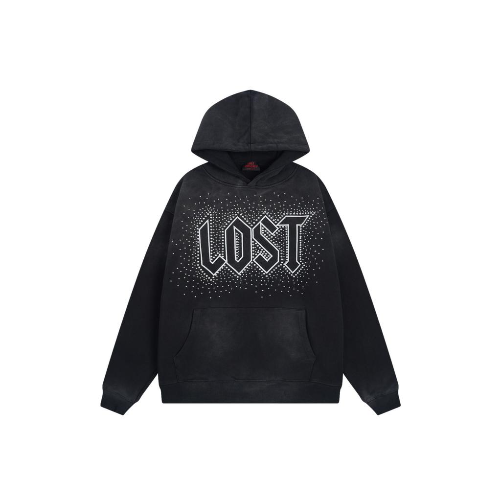 LOSTSHDWS Herren und Damen Reine Baumwolle Trendige Marke Heißprägung und Waschen zur Herstellung von Vintage-Hoodies und Hoodies
