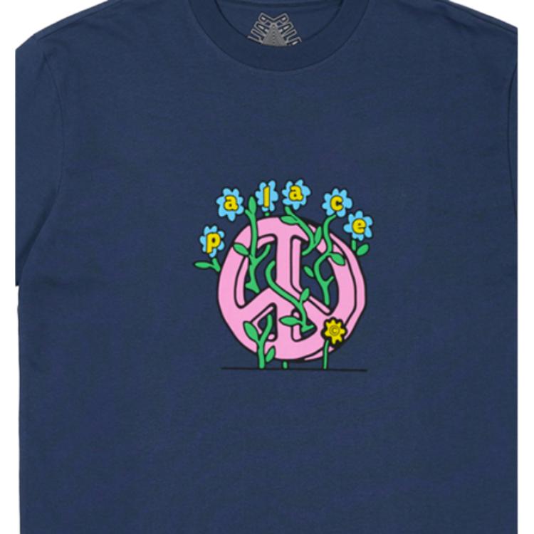 Palace Grower T-Shirt Navy Unisex Tops Blue P26TS088