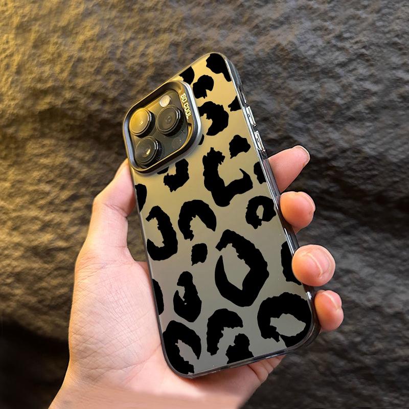 Leopard Print Art Matte IMD Phone Case For Samsung Galaxy S24 S23 S22 S21 Ultra Plus S20 FE A13 A23 A15 A35 A55 A23 Back Cover