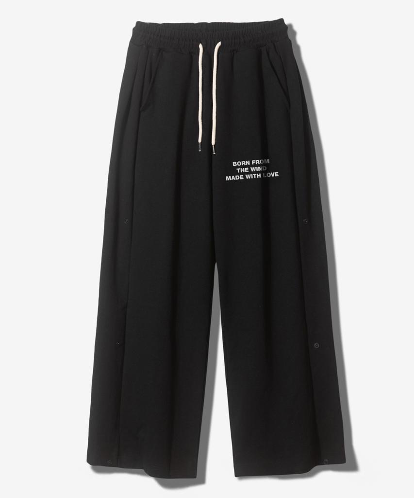 Fanshow (Setup) Mwl Hooded Zipup+Snap Pants - Black
