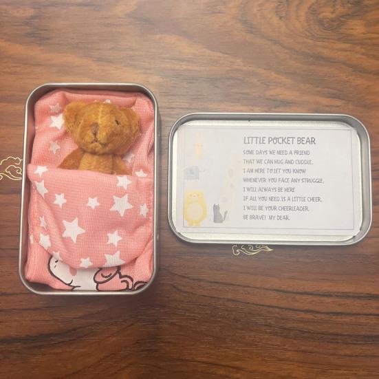 Plush Doll Personalized Gift Box Mini Stuffed Bear Set Soft Stress-Relief Companion for Teens Portable Cute Birthday Christmas Gift Comfort Security