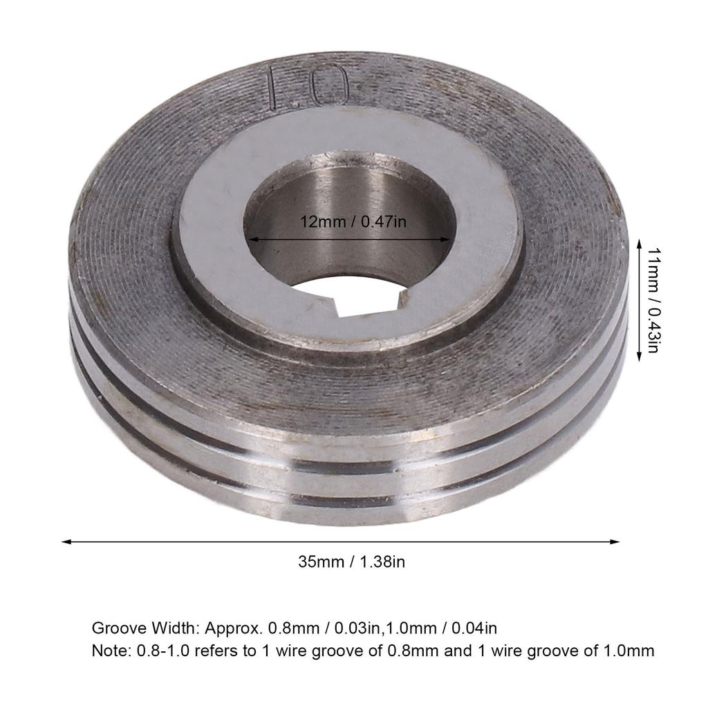 5Pcs Welder Wire Feed Roller 0.8‑1.0mm Groove Feeding Guide Wheel for OTC Welding Machine