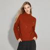 Shetu Women's Half-High Neck Wool Blend Knit Sweater