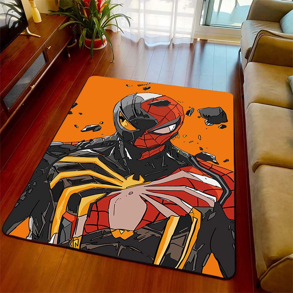 

Superhero Pattern Area Rug Spiderman Printed Polyester Non-Slip Floor Carpet for Home Bedroom -QJY 60x90cm