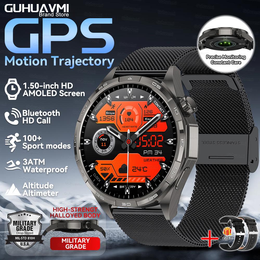 Watch 6 Pro Bluetooth Call Smartwatch 1.50'' AMOLED GPS motion trajectory Heart Rate Outdoor Sports GT Smart Watch men