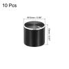 uxcell 10pcs Potentiometer Knobs Null Axis Black Aluminum 6mm Shaft Diameter Rotary Knob 15mm x 13mm Guitar Volume Control Knob